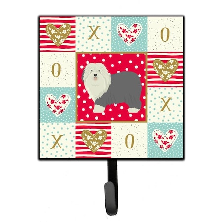 Carolines Treasures 4.25 x 1 x 7 in. Old English Sheepdog Love Leash or Key Holder CK5942SH4